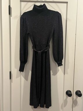 Ann Taylor Sparkly Purple XSP Sweater Dress